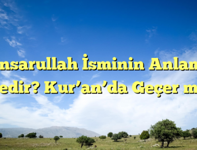 Ensarullah İsminin Anlamı Nedir? Kur’an’da Geçer mi?